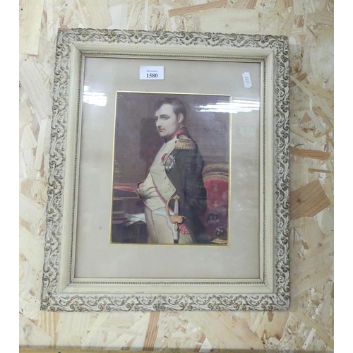 1580 - Framed  Print of Napoleon - approx 18 x 22cm.