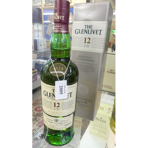 2005 - Bottle of The Glenlivet 10 Year Old Single Malt Scotch Whisky.