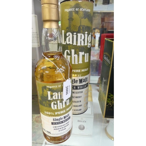 2006 - Bottle of Lairig Ghru 100% Pure Single Malt Scotch Whisky.