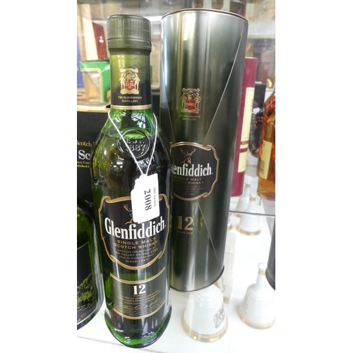 2008 - Bottle of Glenfiddich 12 Year Old Single Malt Scotch Whisky.