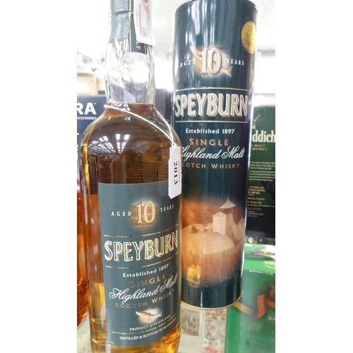 2013 - Bottle of Speyburn 10 Year Old Single Malt Scotch Whisky.