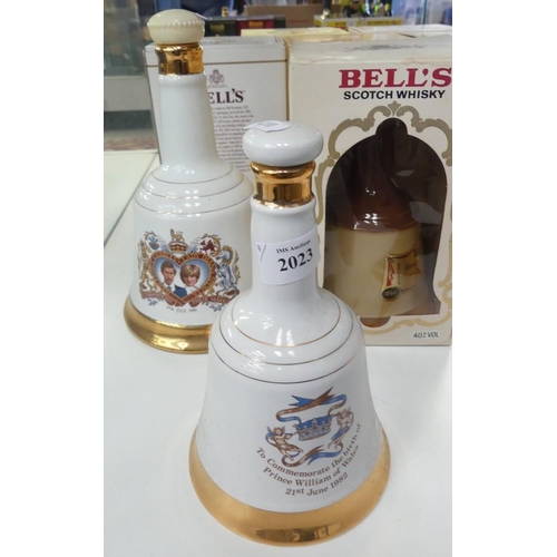 2023 - Three Bells Decanters of Scotch Whisky.