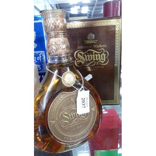 2037 - Bottle of Johnny Walker Swing Blended Scotch Whisky.