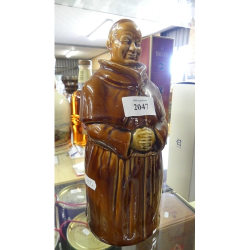 2047 - Figural Abbot Shaped Decanter of Abbots Choice Scotch Whisky.