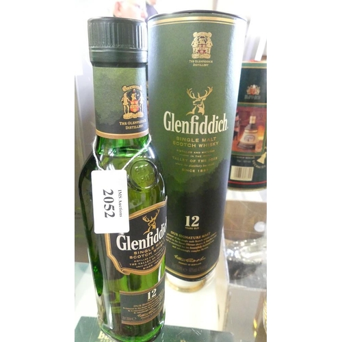 2052 - Half Bottle of Glenfiddich 12 Year Old Single Malt Scotch Whisky.