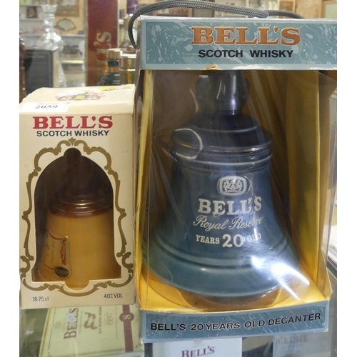 2059 - Two Boxed Bells Scotch Whisky Decanters.