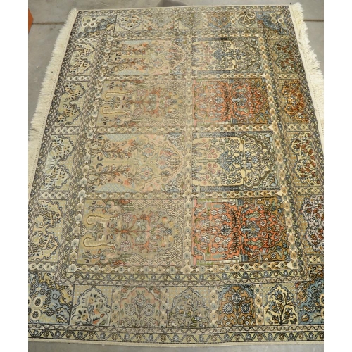 2577 - Well Worn Persian Design Wool Rug - 112 x 155cm.