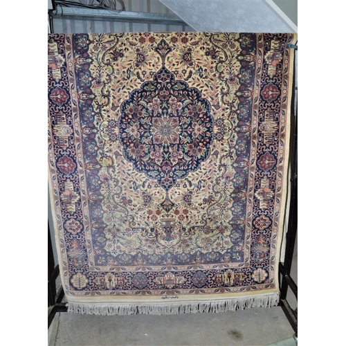 2578 - Signed Persian Design Silk Rug - 140 x 220cm.