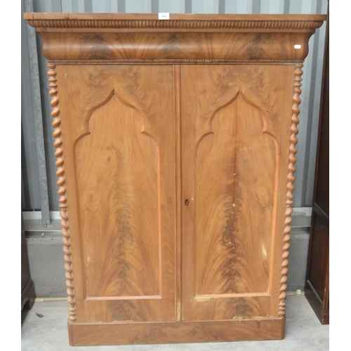 3026 - Victorian Mahogany Linen Cabinet