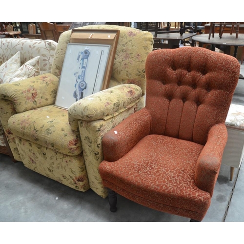 3041 - 2 Fabric Armchairs