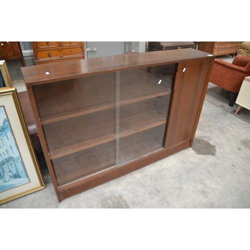 3047 - Mahogany Glass Front Bookcase