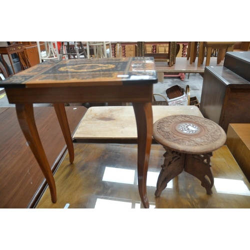 3056 - Italian Musical Workbox & Hardwood Occasional Table