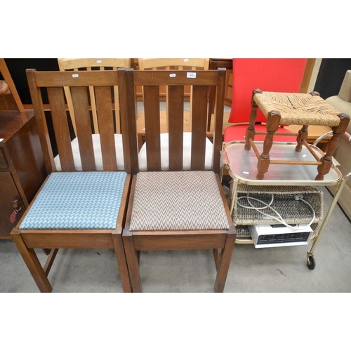 3421 - Trolley, Fan Heater, Stool, Chairs etc.