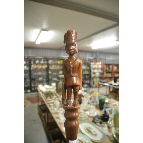 1354 - Two African Carved Wood Walking Sticks.