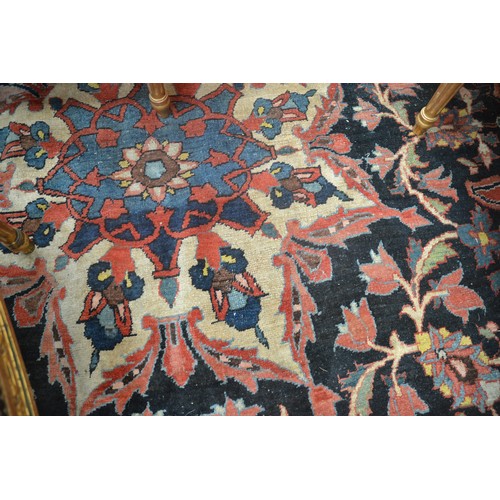 3345 - Very Large Persian Design Wool Rug, foliate shapes on a red ground within a deep border , approx 360... 