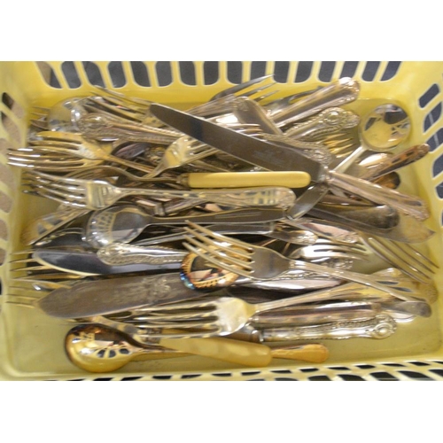 209 - Box Of Assorted Plated Cutlery