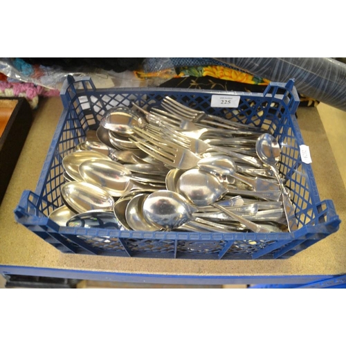 225 - Box Of Assorted Cutlery