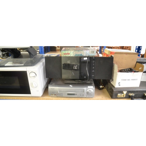 240 - Microwave, Bookstand, Stereo, Video Player, Bag Sealer etc