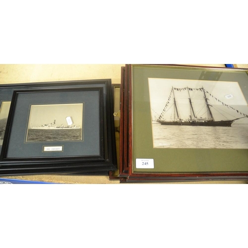 245 - Prints Of Sailing Ships & War Ships