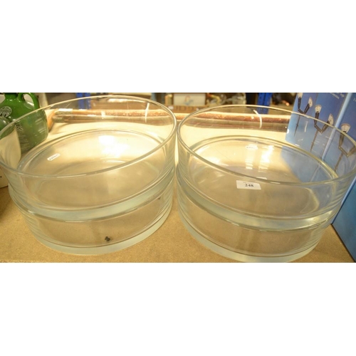 248 - 4 Glass Candle Bowls