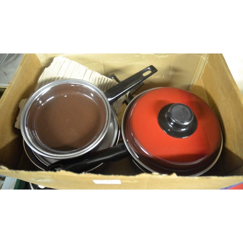 253 - Decorative Tray & Set Of New Kitchen Pans