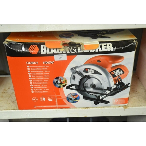 34 - Black & Decker Circular Saw