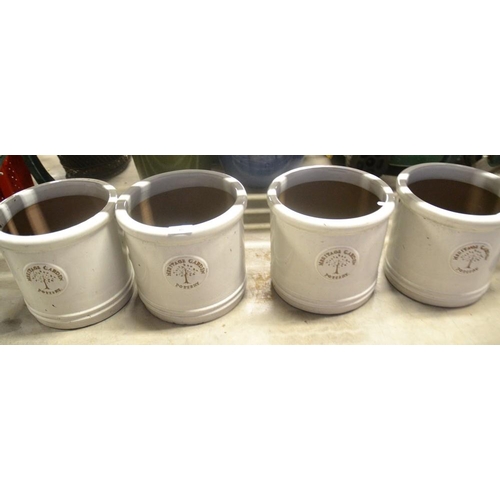 46 - Set Of 4 Matching Pottery Plant Pots