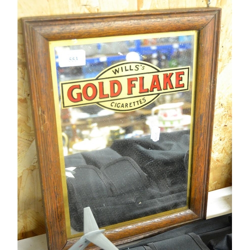 553 - Wills's Gold Flake Cigarettes Advertising Mirror