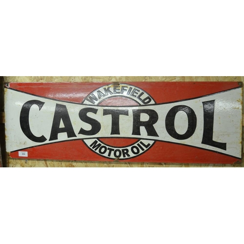 559 - Enamel Advertising Sign - Wakefield Castrol Motor Oil. Approx-91cm x 61cm.