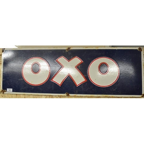 560 - Enamel Advertising Sign-OXO. Approx-91cm x 61cm.