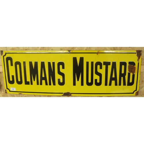 561 - Enamel Advertising Sign-Colmans. Approx-91cm x 61cm.