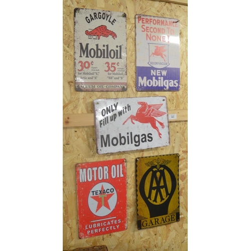 562 - 5 Metal Printed Motoring Advertising Signs