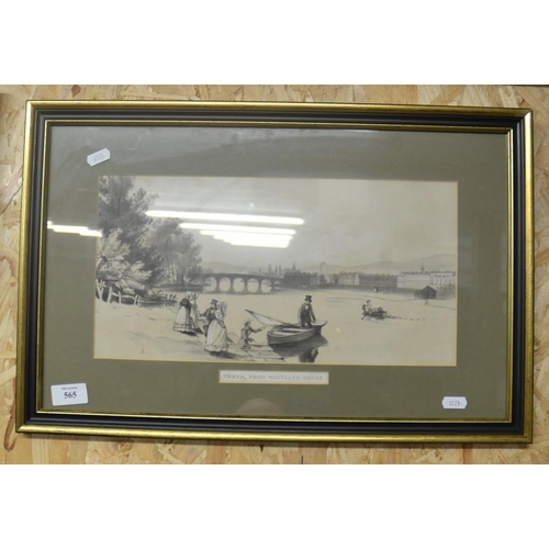 565 - Framed Print - Perth From Boatland Perth