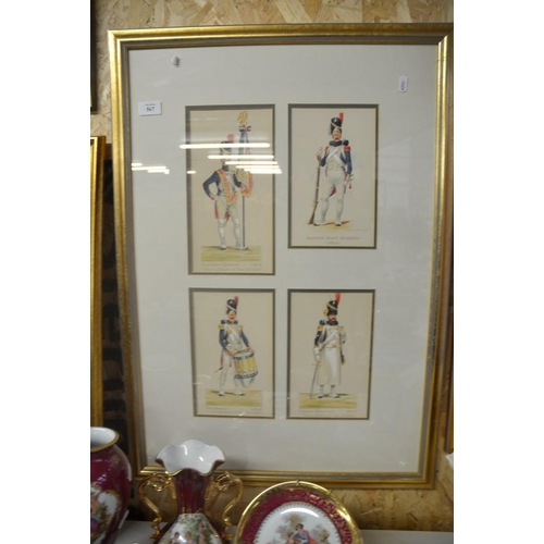 567 - Gilt Framed Watercolours Depicting Various Soldiers by Douglas N Anderson