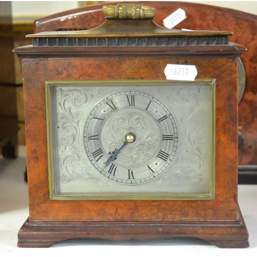 571 - Walnut Mantel Clock by Edward Of Glasgow