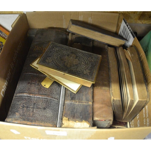 636 - Box Of Antique Leather Bound Books