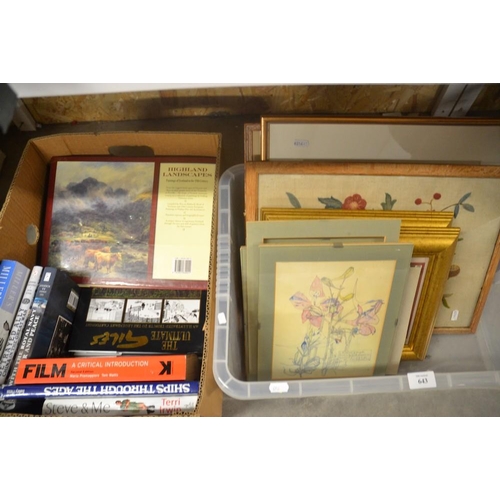 643 - 2 Boxes - Assorted Pictures & Books