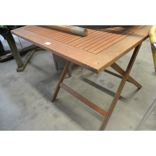 77 - Hardwood Folding Garden Table