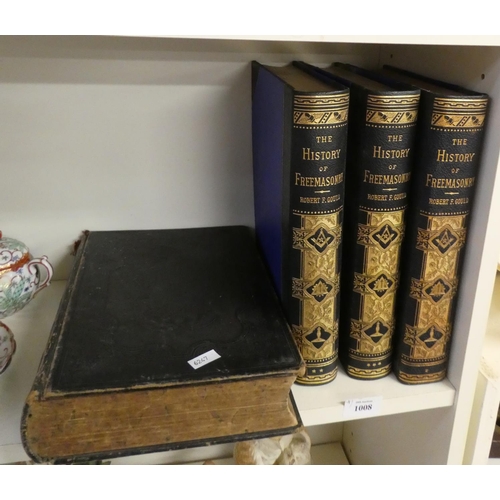 1008 - Leatherbound Victorian Bible and Set of Three 