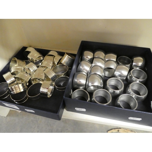 1021 - Large Collection of Silverplated & Alloy Napkin Rings.