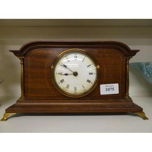 1075 - Early 20th Century Mahogany Mantel Clock.