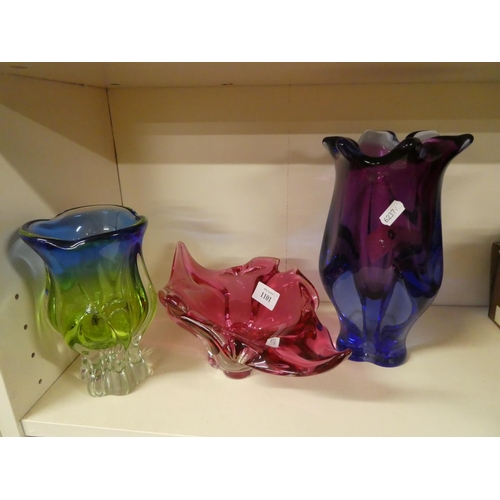 1101 - Three Pieces of Italian Art Glass.