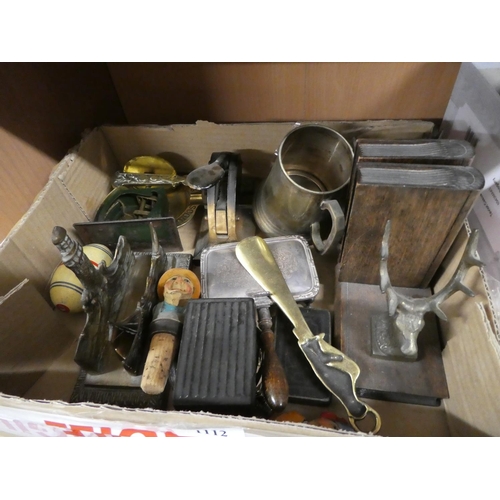 1112 - Box - Bookends, Ash Tray, letter Press etc.