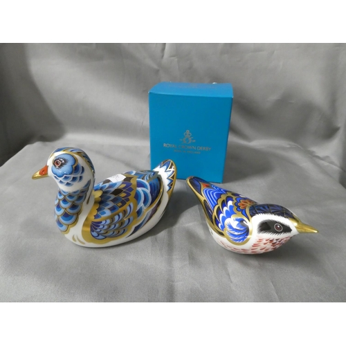 1261 - Two Royal Crown Derby Imari Bird Paperweights (one box).