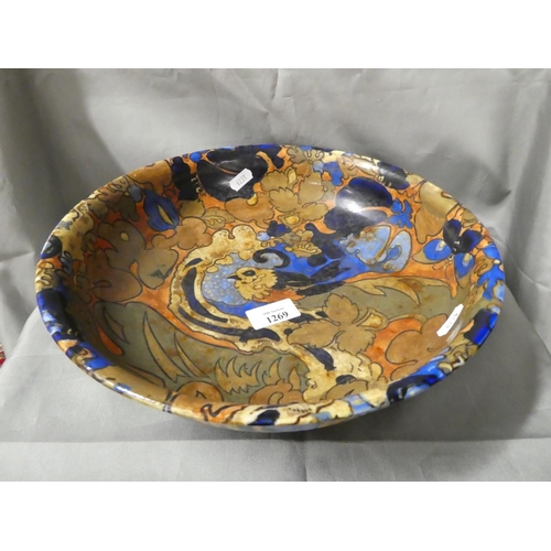 1269 - Bursley Ware Amstel Pattern Fruit Bowl, approx 30.5cm in diameter.