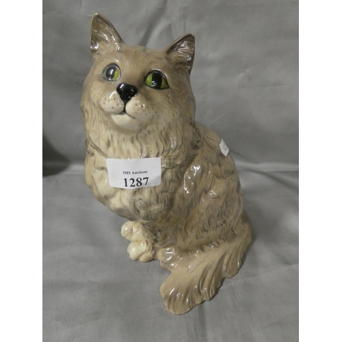 1287 - Royal Doulton Cat, approx 21cm tall.