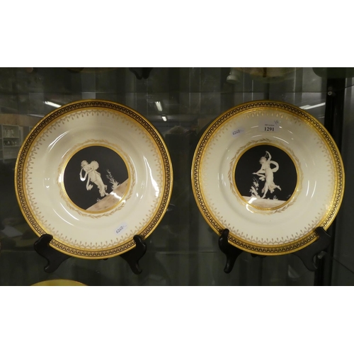 1291 - Pair of Mintons Gilded Cabinet Plates.