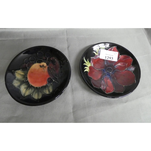 1293 - Two Moorcroft Pottery Pin Dishes.