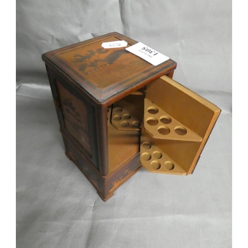 1305 - Inlaid Japanese Cigarette Dispensing Box.