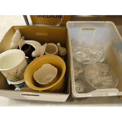 1319 - Two Boxes - Pottery & Glassware.